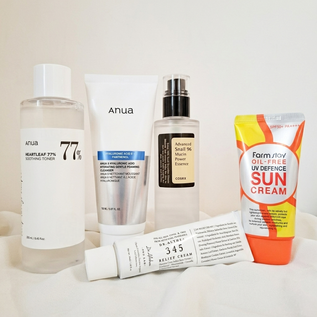 Dry sensitive skin routine